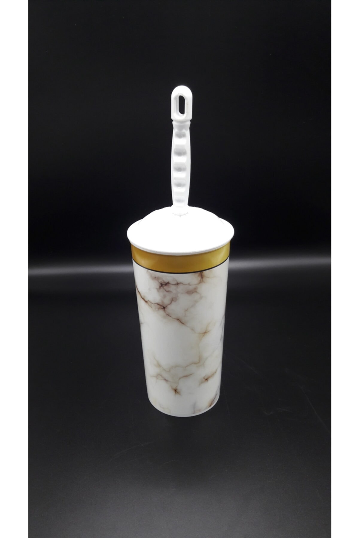 ToMorza Wc Fırçası Plastik-mermer Desen- Beyaz (35 Cm)