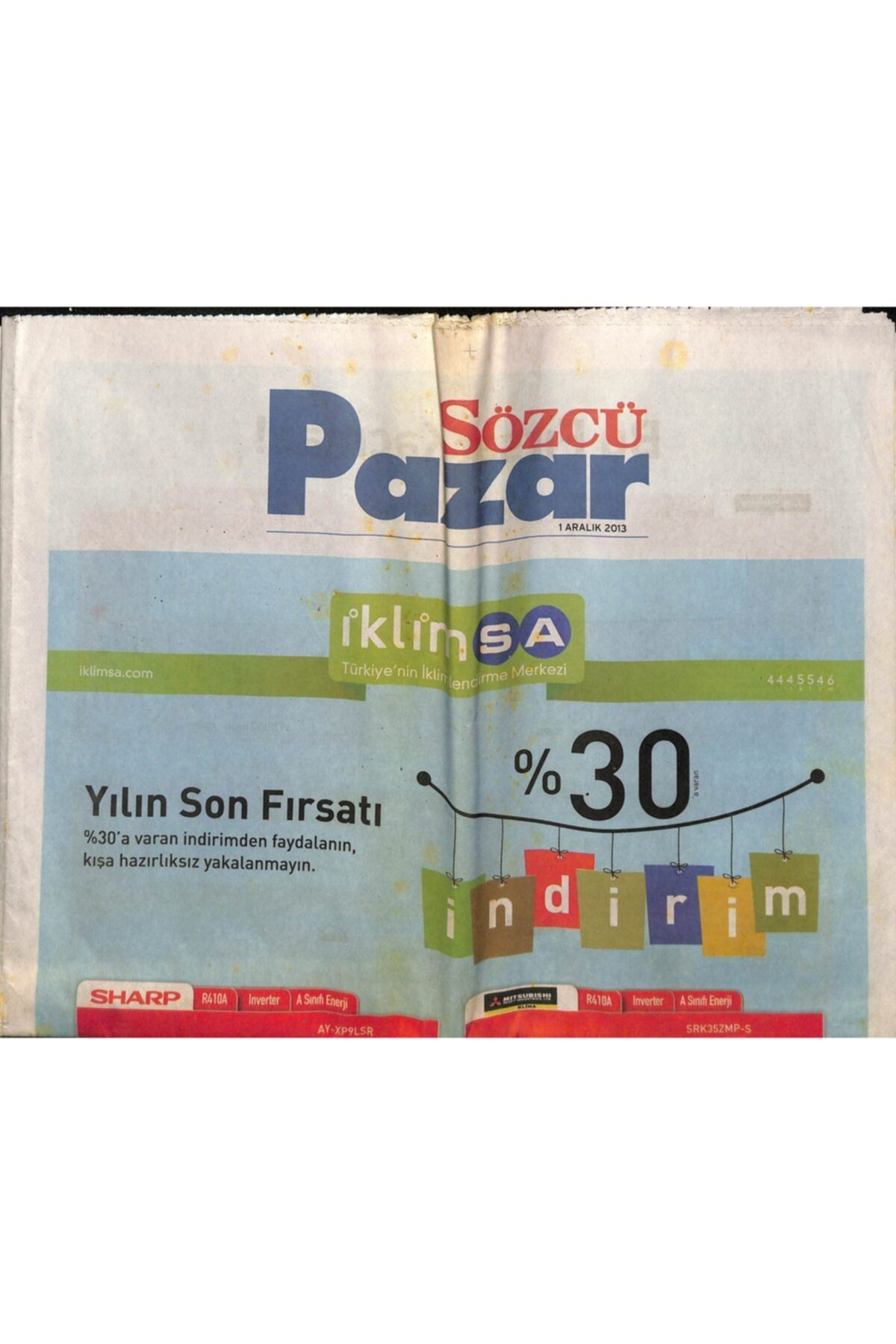 Gökçe Koleksiyon Sözcü Gazetesi Pazar Eki 1 Aralık 2013 - Cem Yılmaz'la Yemeğe Çıkmak Isteyen Kişi 55 Bin Lira Ödedi