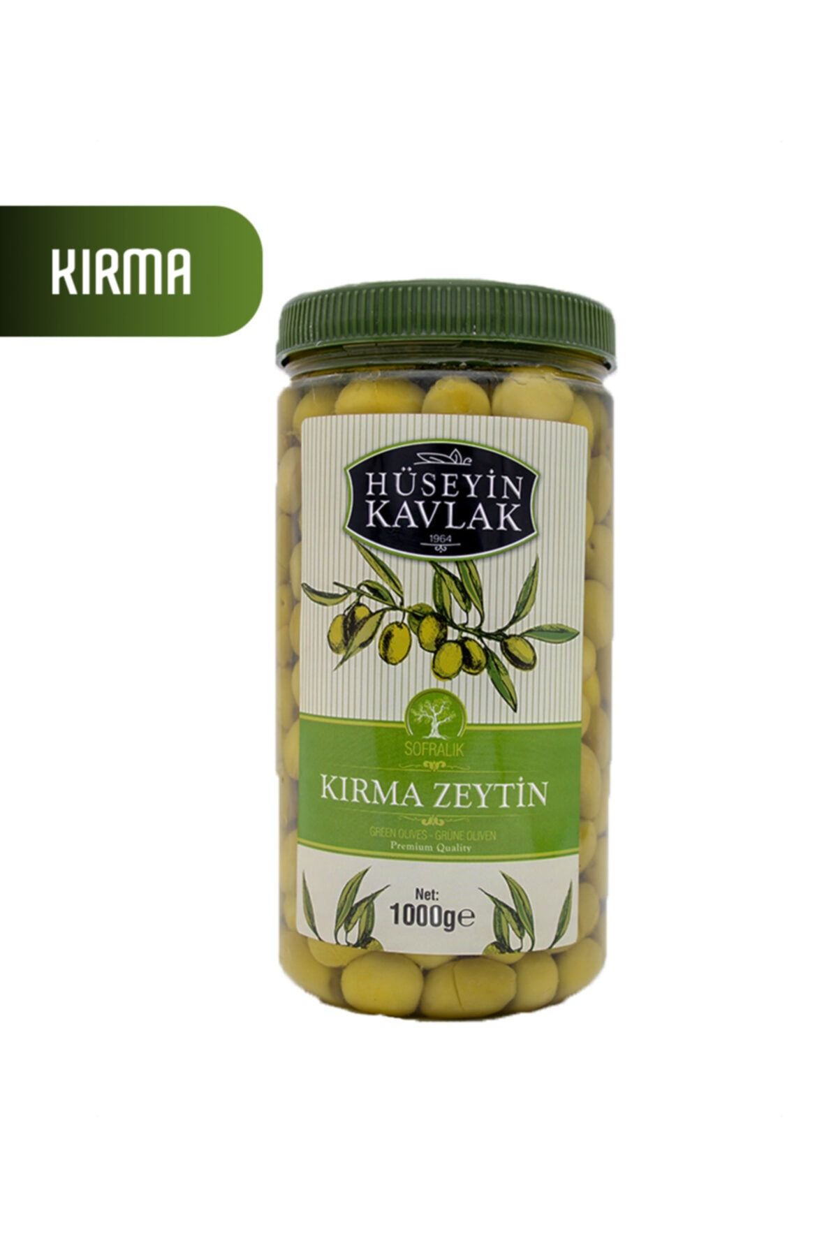 Hüseyin KAVLAK Kırma Yeşil Zeytin 1kg