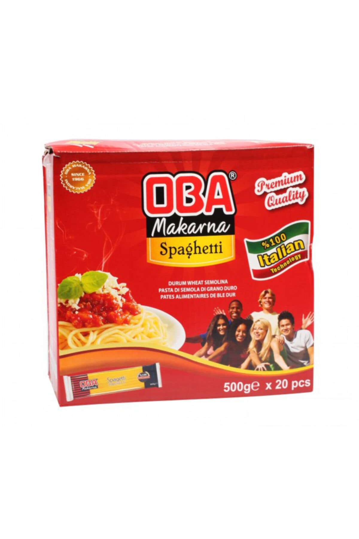 OBA Spagetti 500gr 1 Koli (koli Içi 20 Adet)