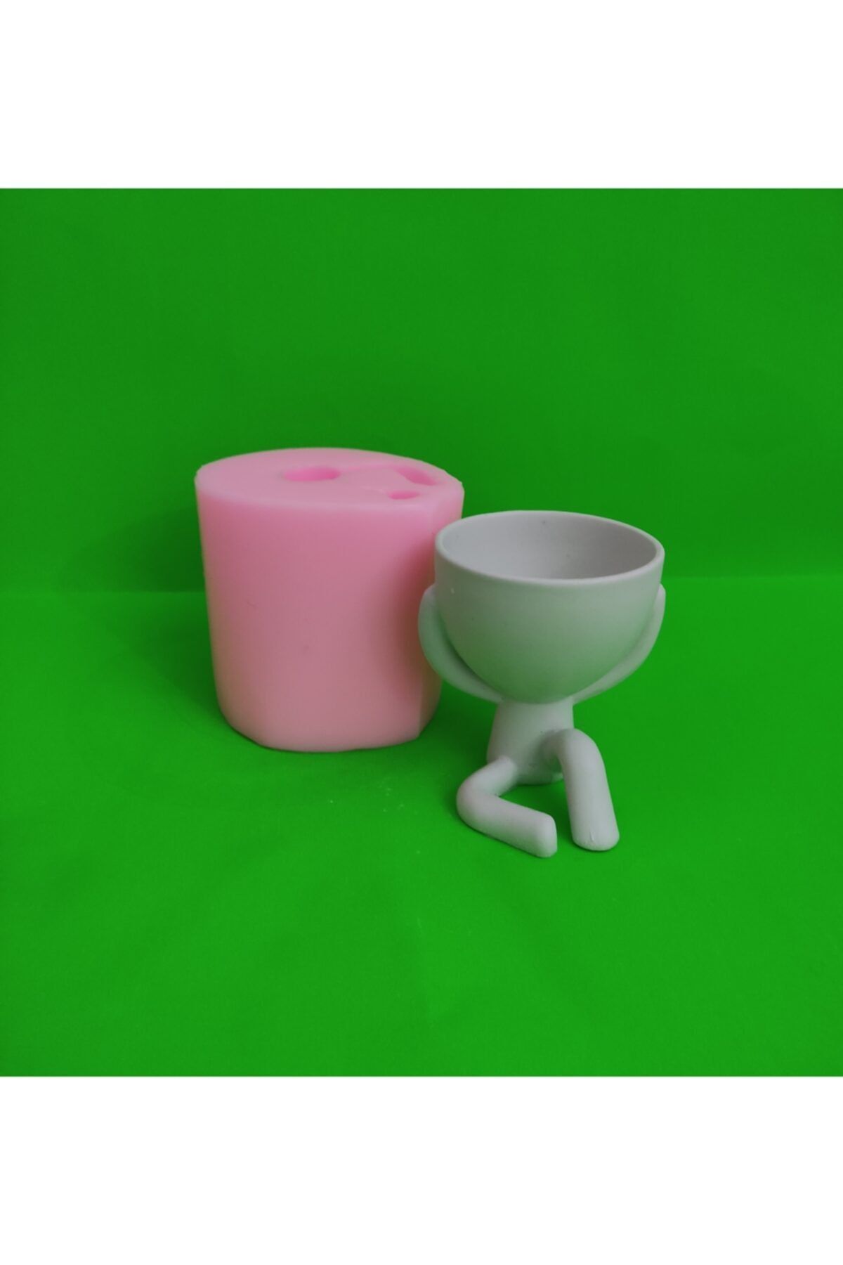 AnkaHobiMarket Oturan Adam Saksı - 1 Silikon Kalıp
