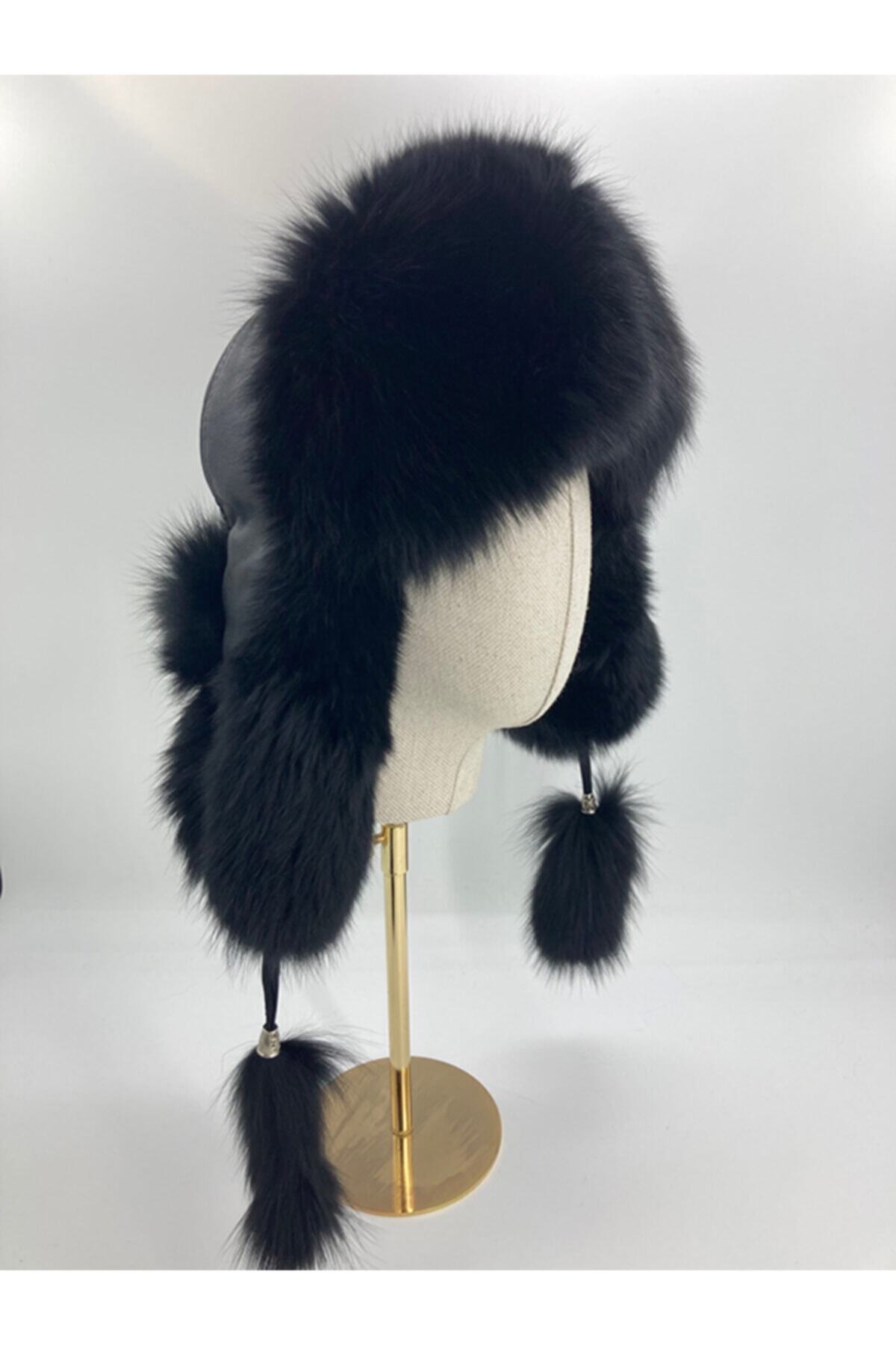 hats designer El Yapımı Siyah Rakun Kalpak