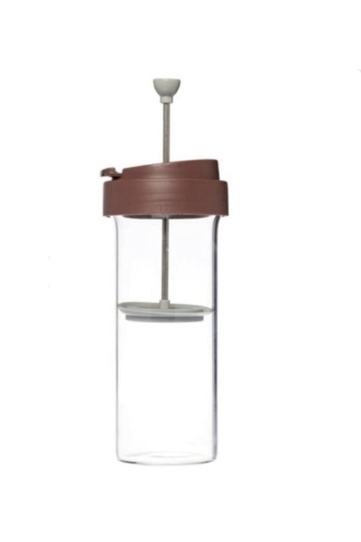 İAMOKSTORE 450 ml Deri Kılıflı Isıya Dayanıklı Cam Yeni Nesil Matara/French Press