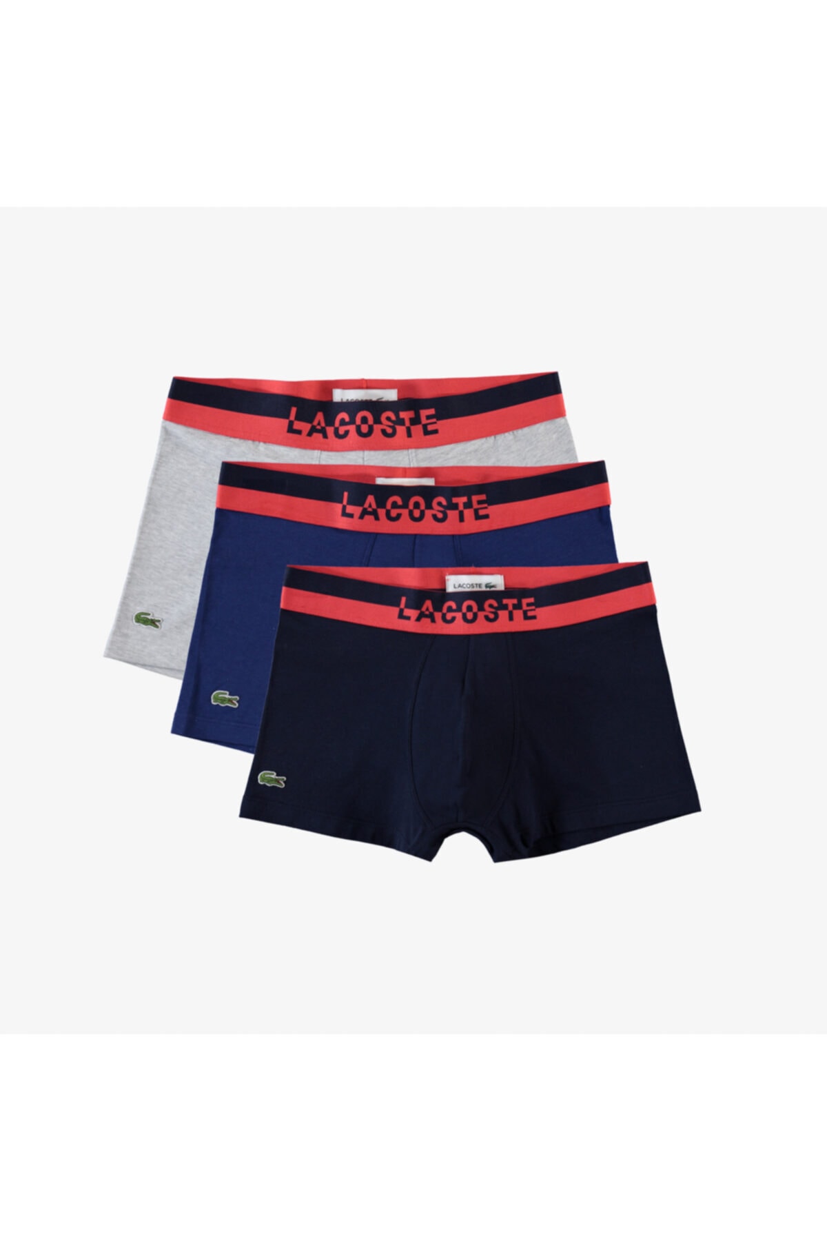 Lacoste Erkek 3'lü Renkli Boxer