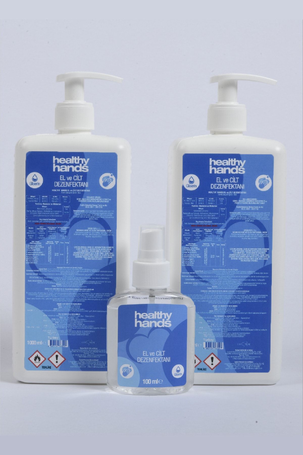 Cosmore Cosmetics Healthy Hands El Ve Cilt Dezenfektanı 100ml-2x1000ml