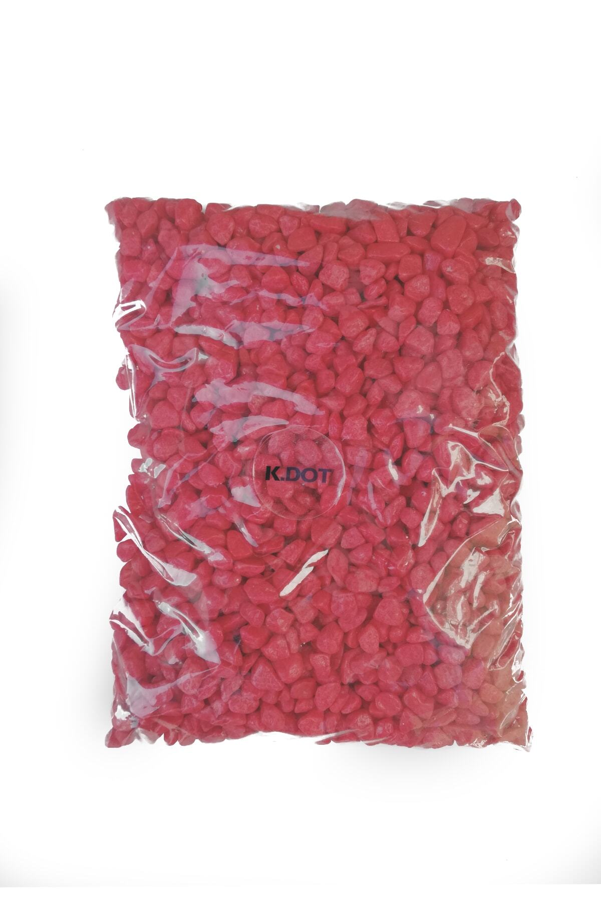 KDOT Akvaryum Ve Teraryum Kırmızı Renkli Dekoratif Çakıl Taşı 500gr