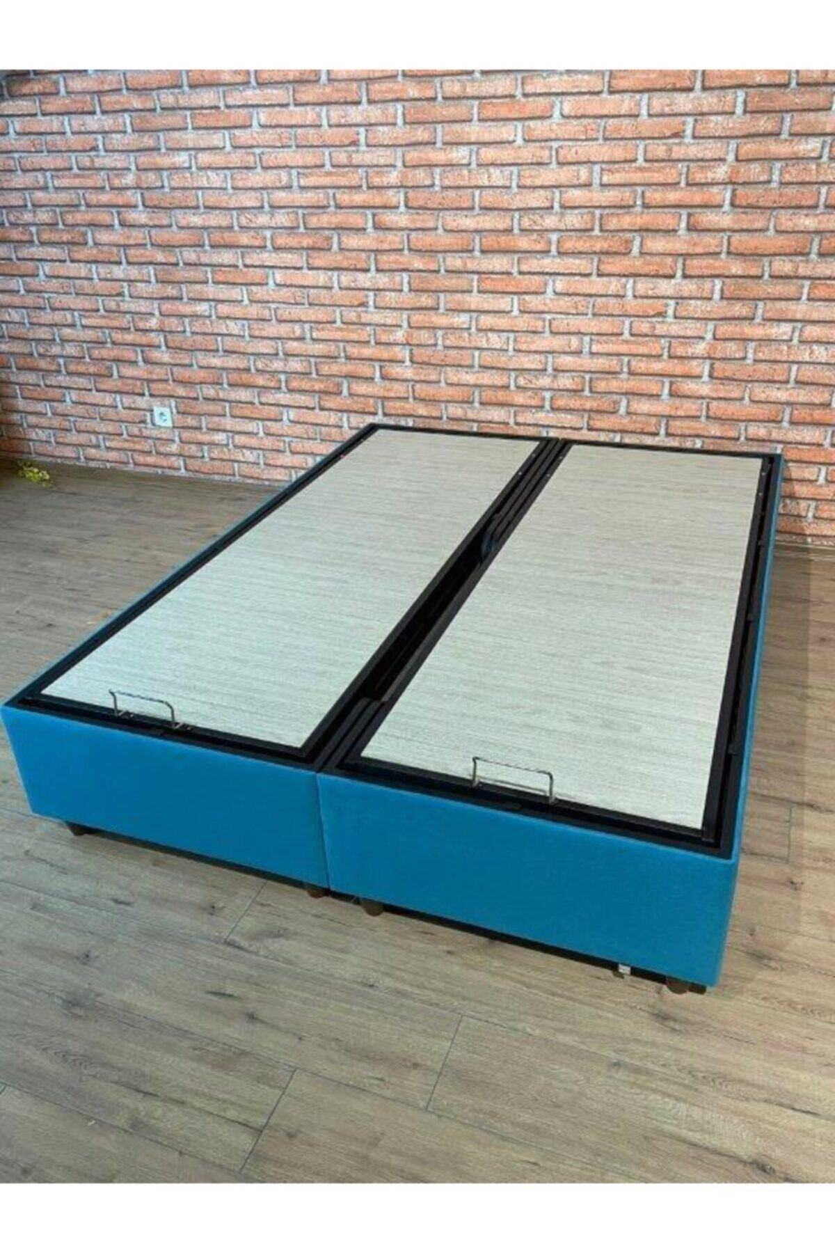 ipek mobilya Manolya Baza Çift Kişilik 150x200  Mavi