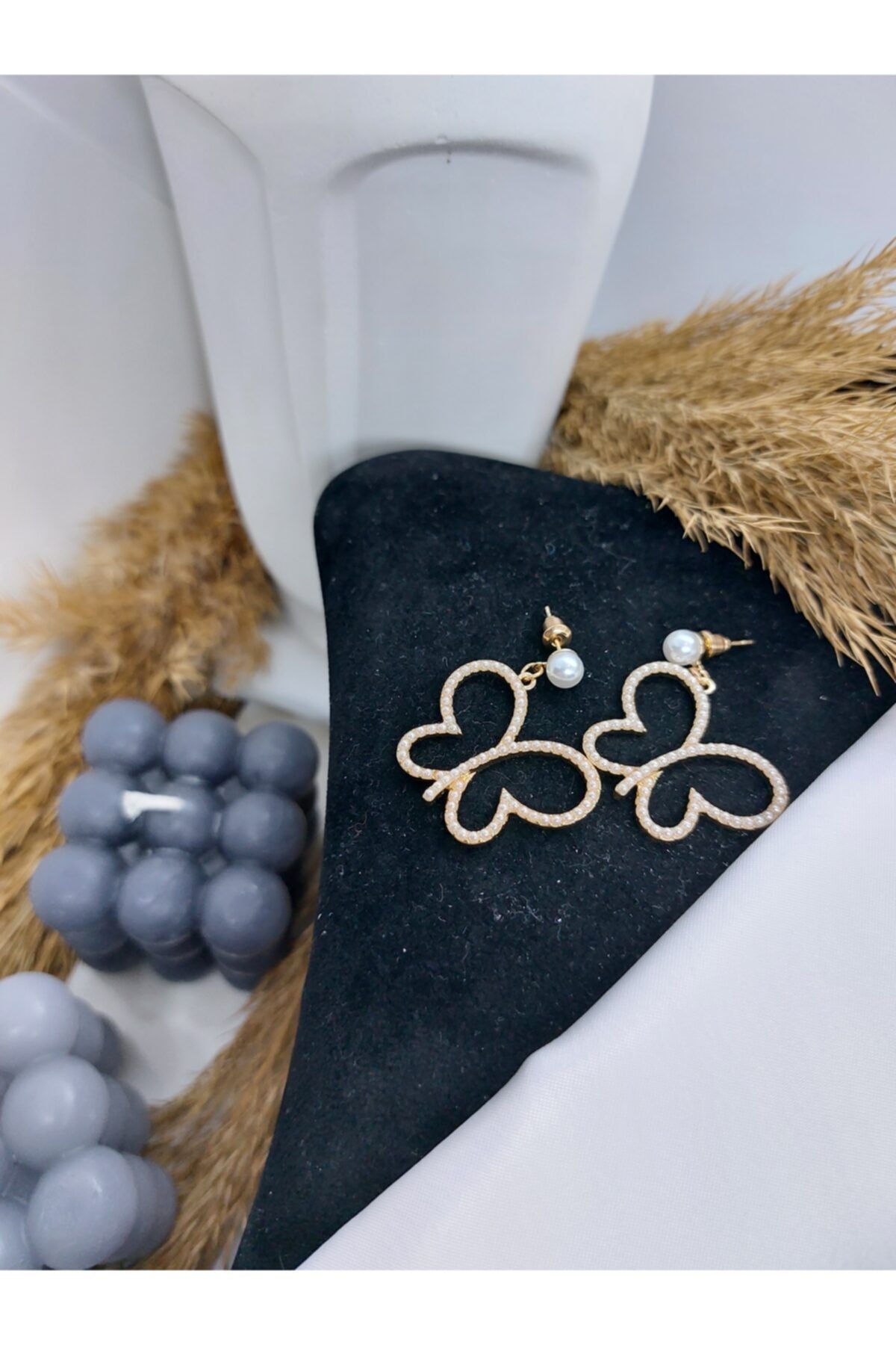 bestaccessoriess Kelebek Inci Küpe