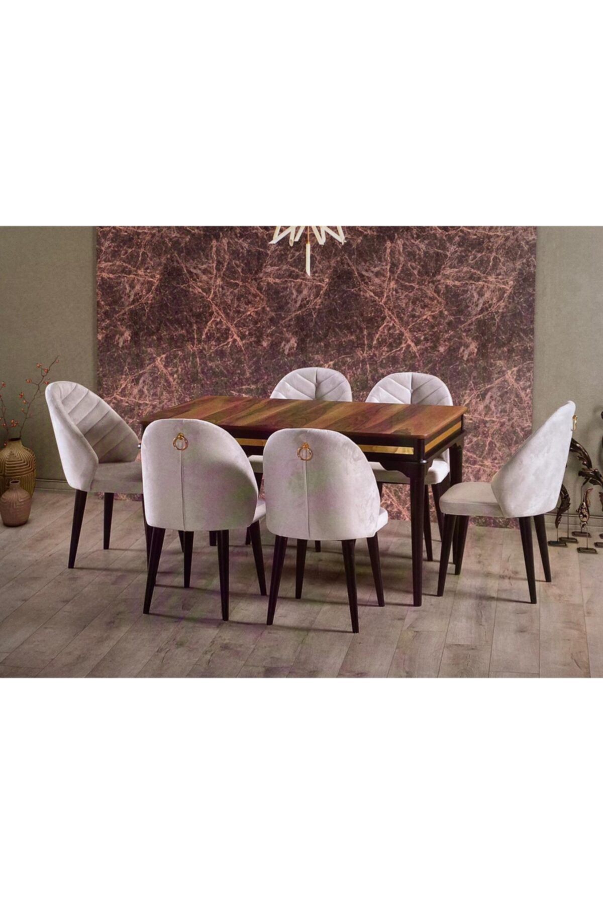 PRESTIJ 6 Kişilik Yemek Masası Takımı-3