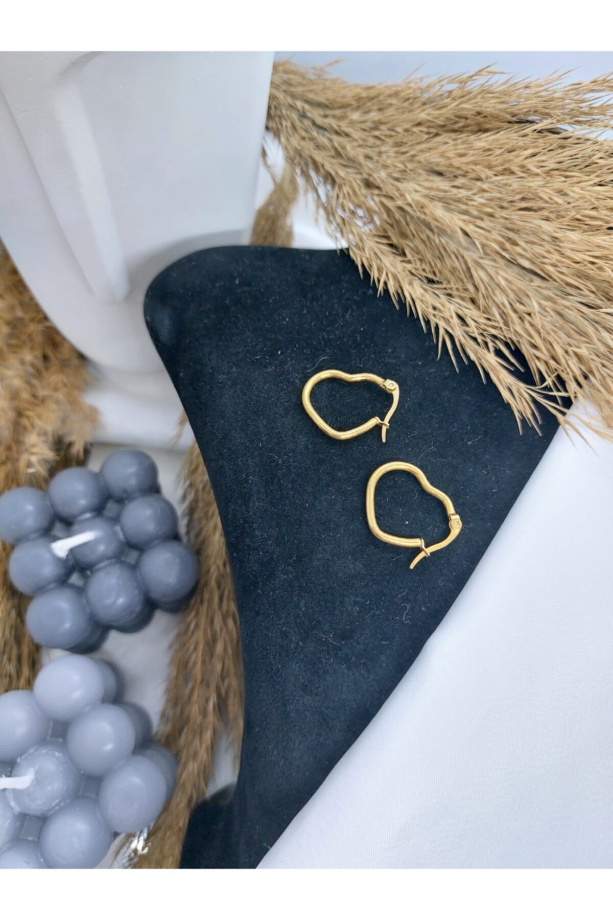 bestaccessoriess Çelik Kalp Halka Küpe
