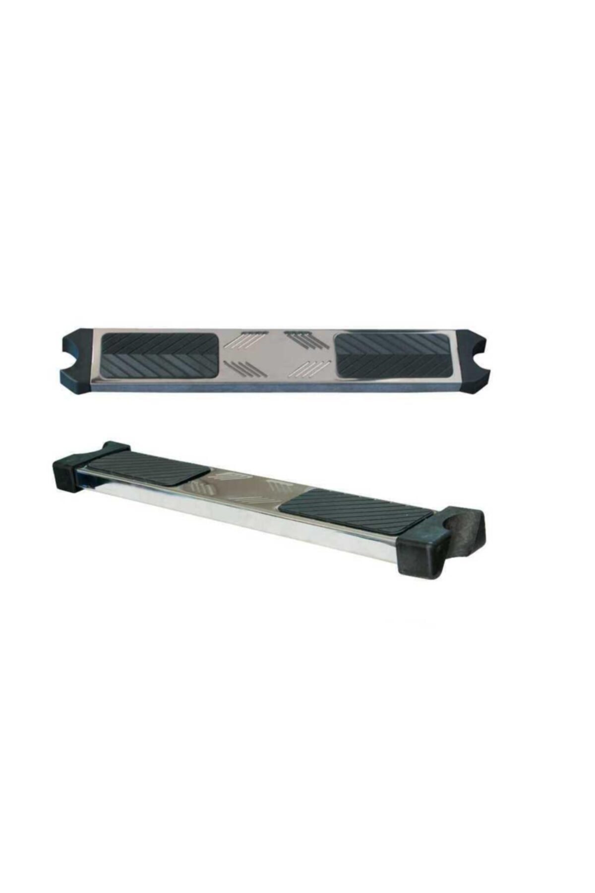 Gemaş Paslanmaz Çelik Aısı 304 Kalite Merdiven Basamağı - Lastik Pedli. Ø38 Mm Boru Için. 500 Mm.