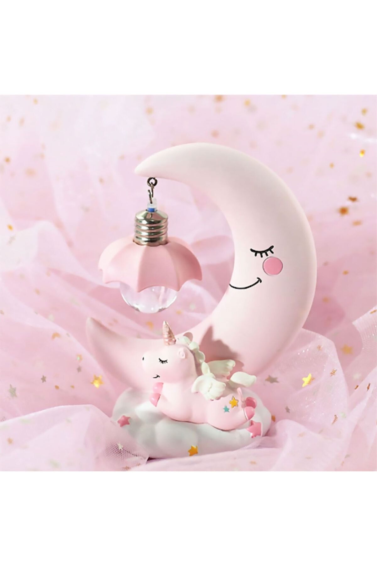 Hayalevi Consept Ponçik Pembe Unicorn Sihirli Gece Lambası
