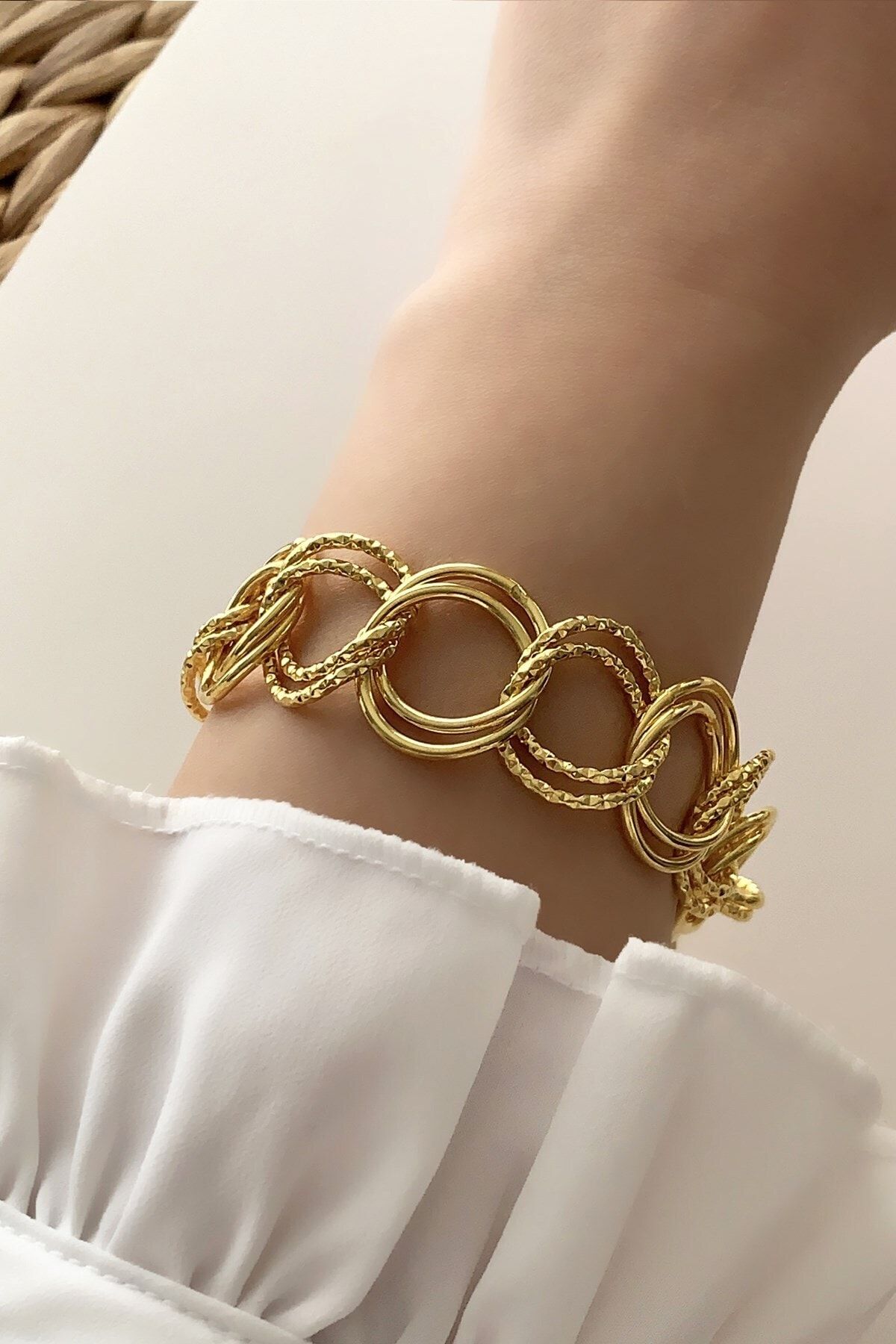 Çlk Accessories Özel Seri Kabartma Uzay Yolu Bileklik Trbilek7806 B38503