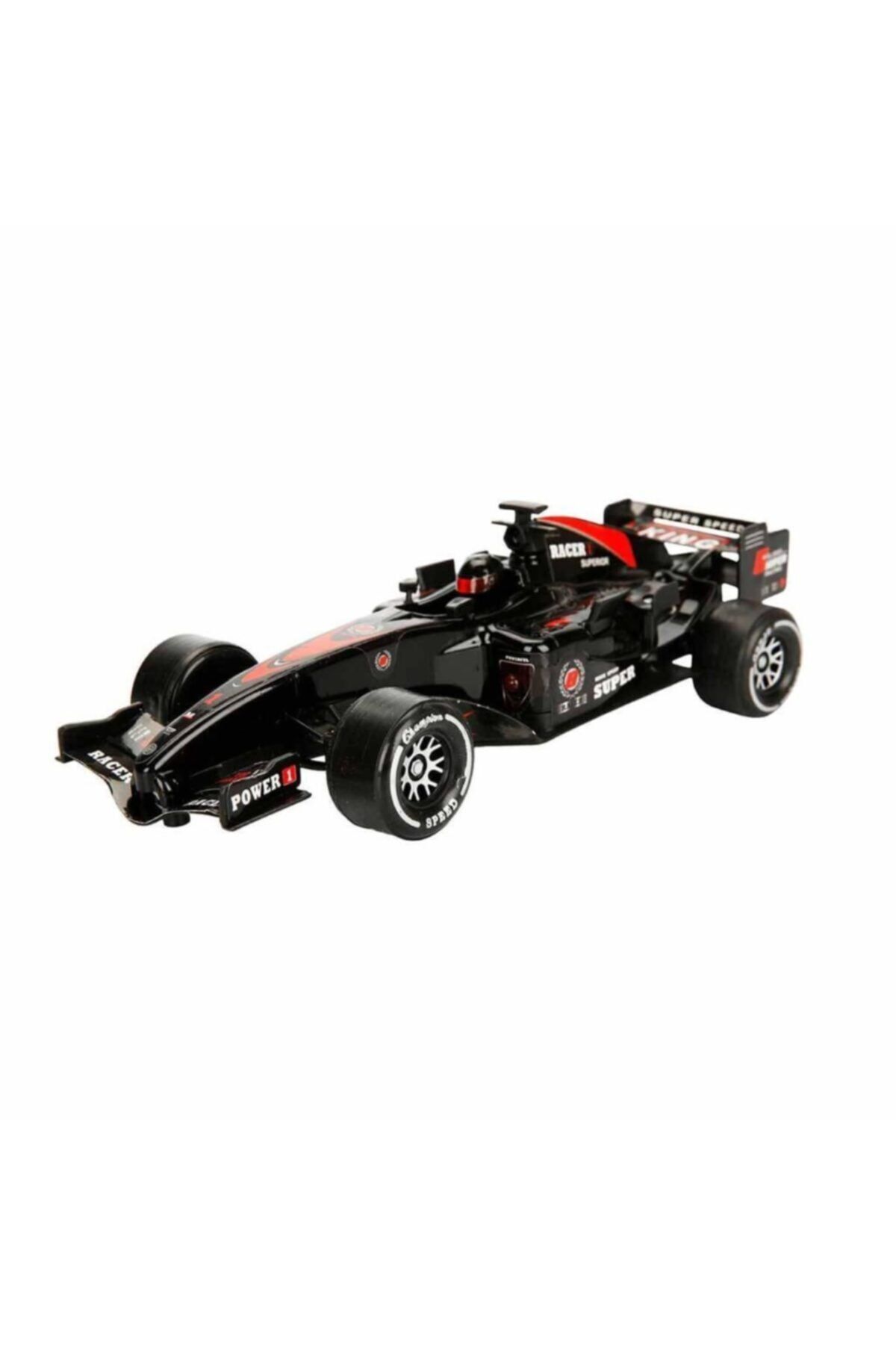 Muhtelif Sesli Işıklı Formula 1 Sürtmeli Araba 26 Cm F1 Aracı Sunman Siyah