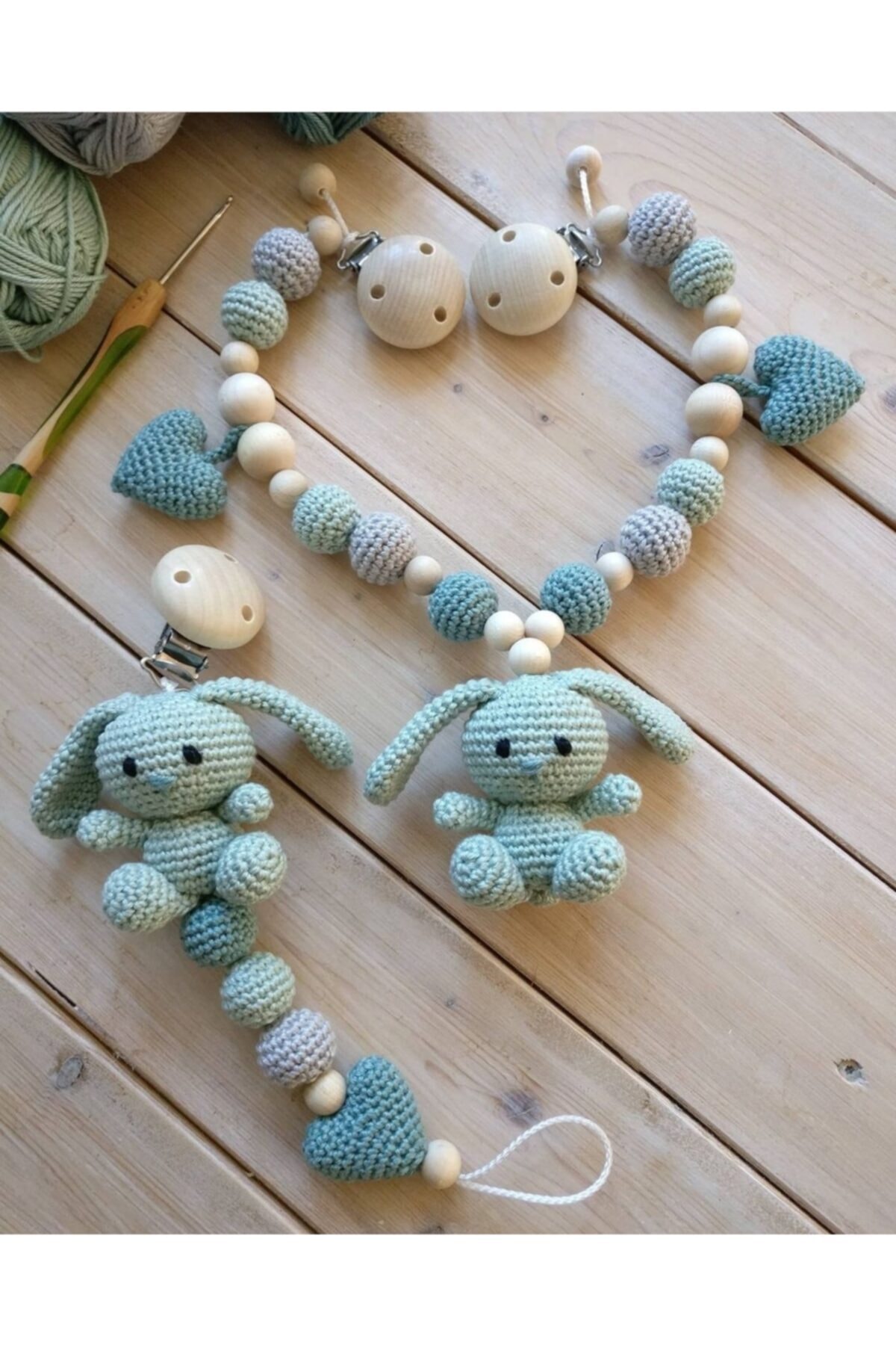 Hobi Evi Amigurumi Emzik Tutacağı Ve Puset Oyuncağı
