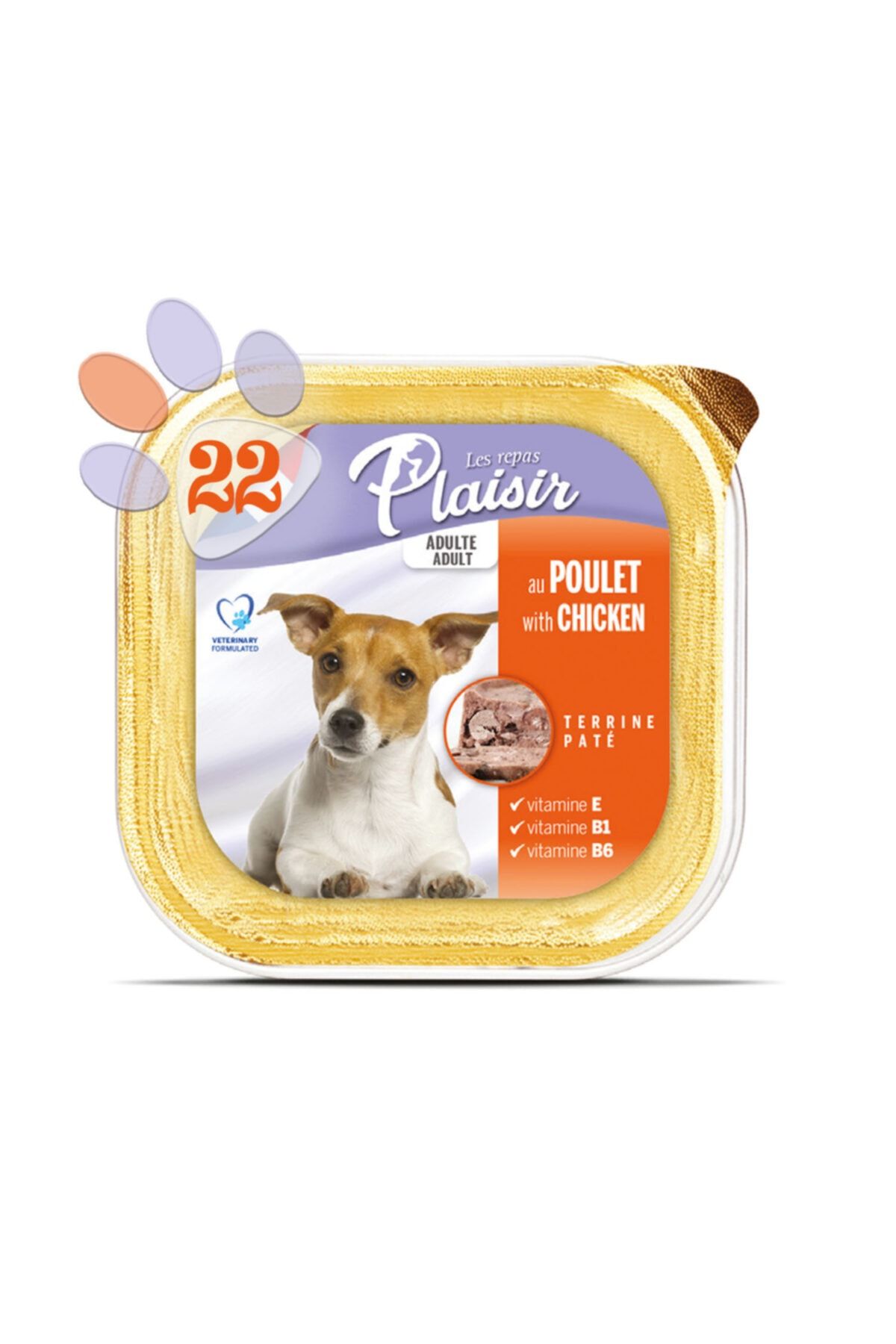 Plaisir Pate Tavuk Etli 150gr Yaş Köpek Maması 22adet