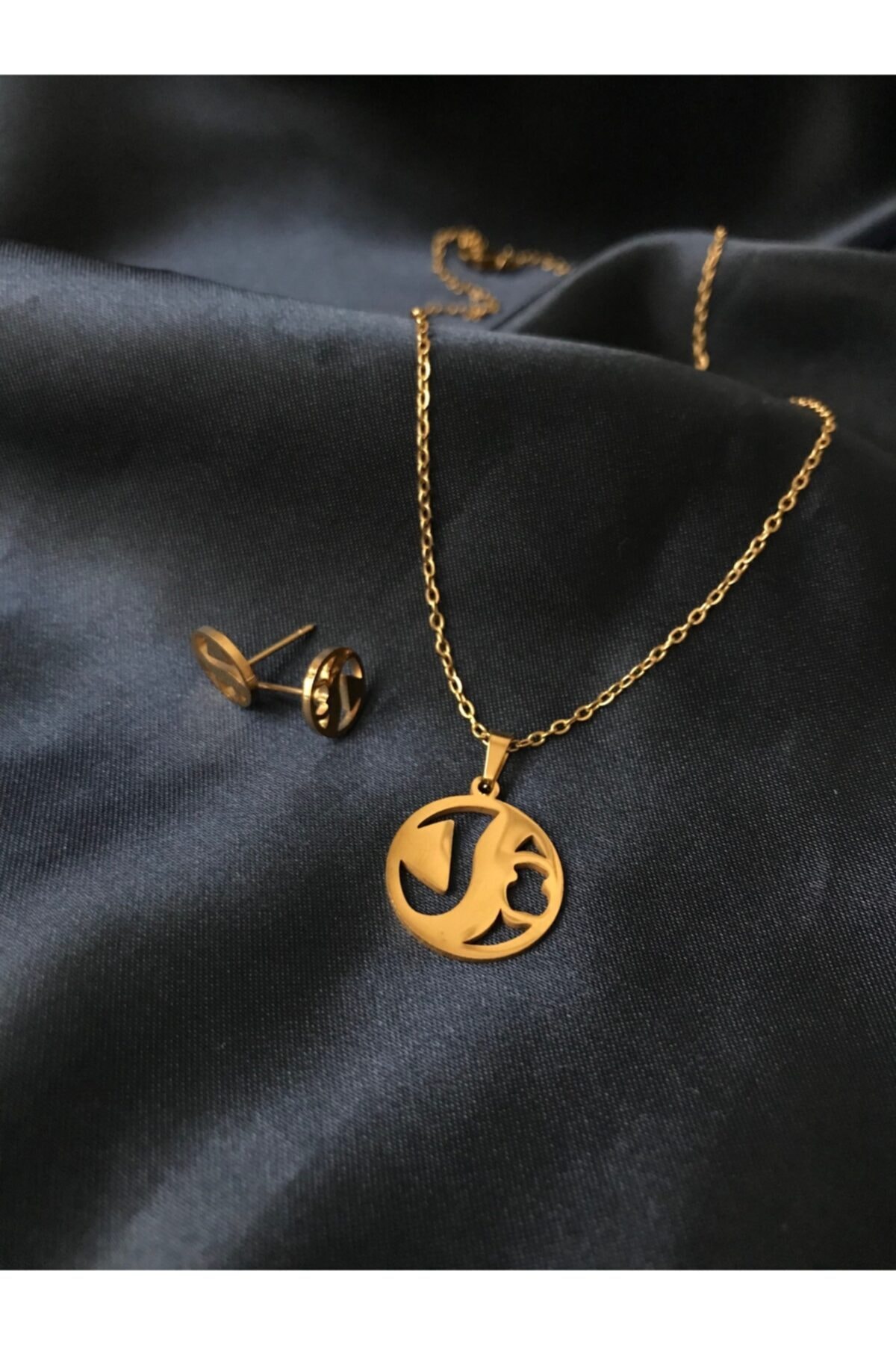 canaygun Madolyan Kolye Küpe Seti