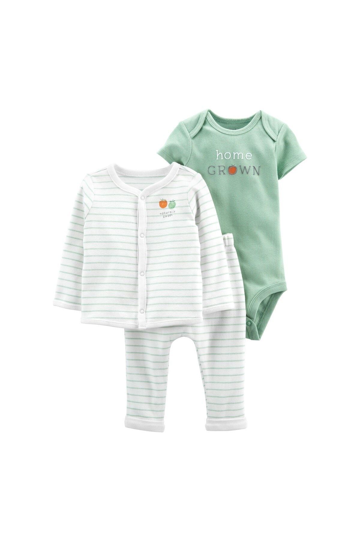 Carter's Bebek 3'lü Set Beyaz Yeşil
