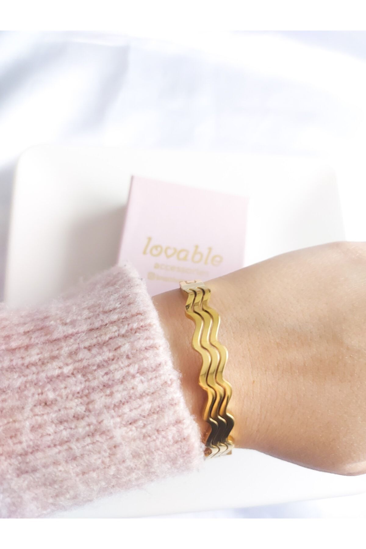 Lovable Accessories Zikzak Kelepçe Bileklik