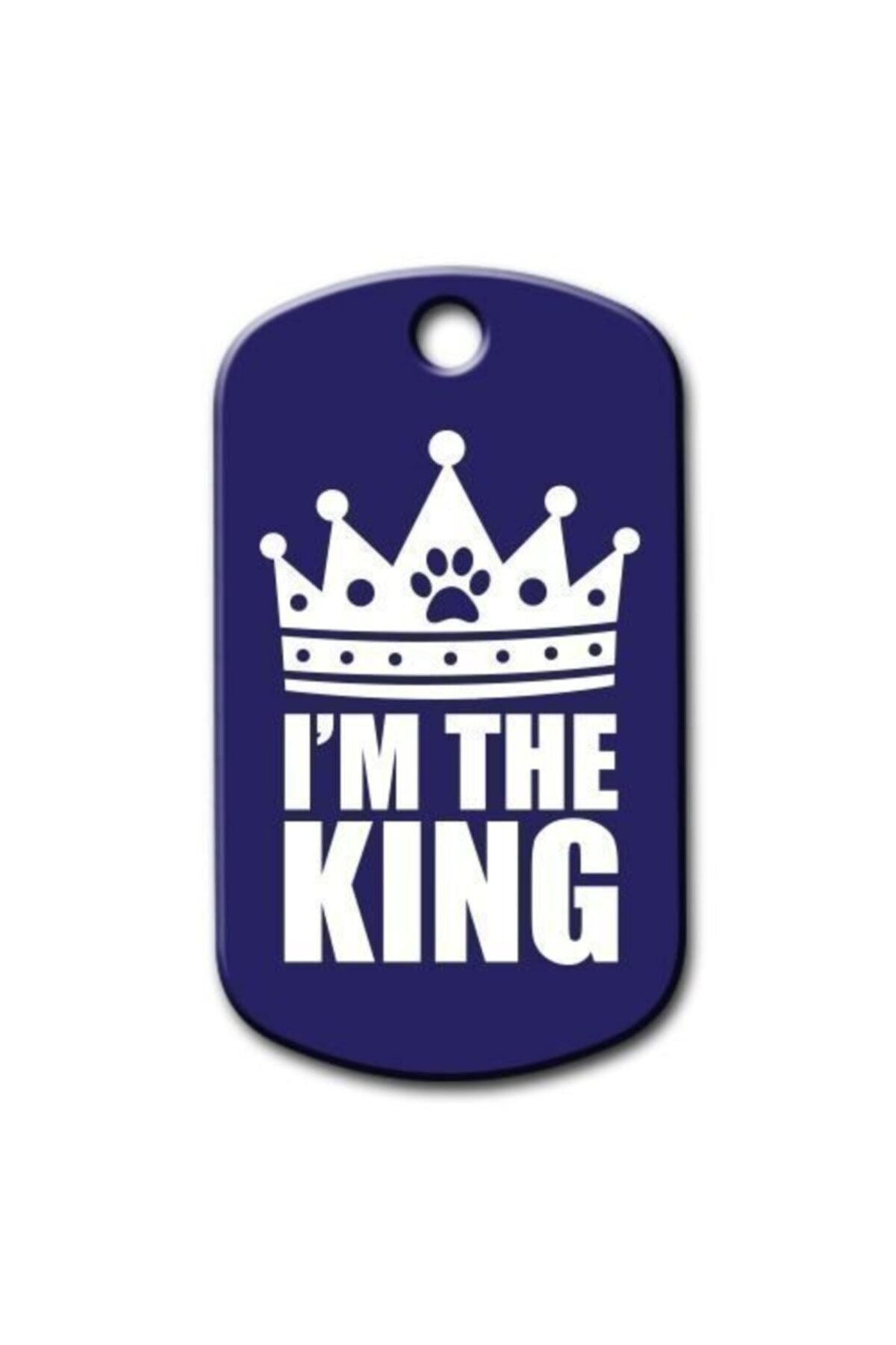 Pet Tag Art I'm The King Kedi Köpek Künyesi Small