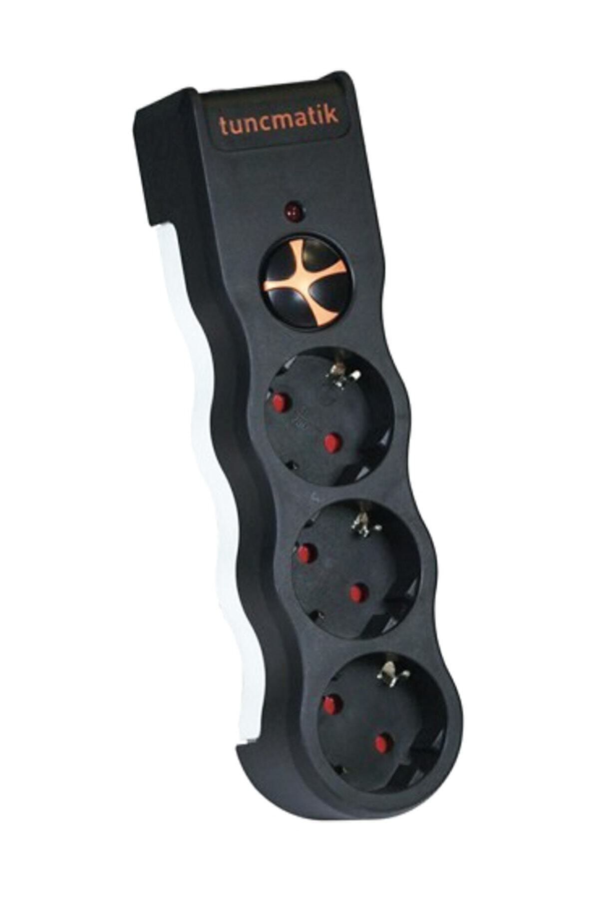 Tunçmatik Tsk5082 Enerji Koruma Prizi Powersurge 3lü Siyah 525 Joule