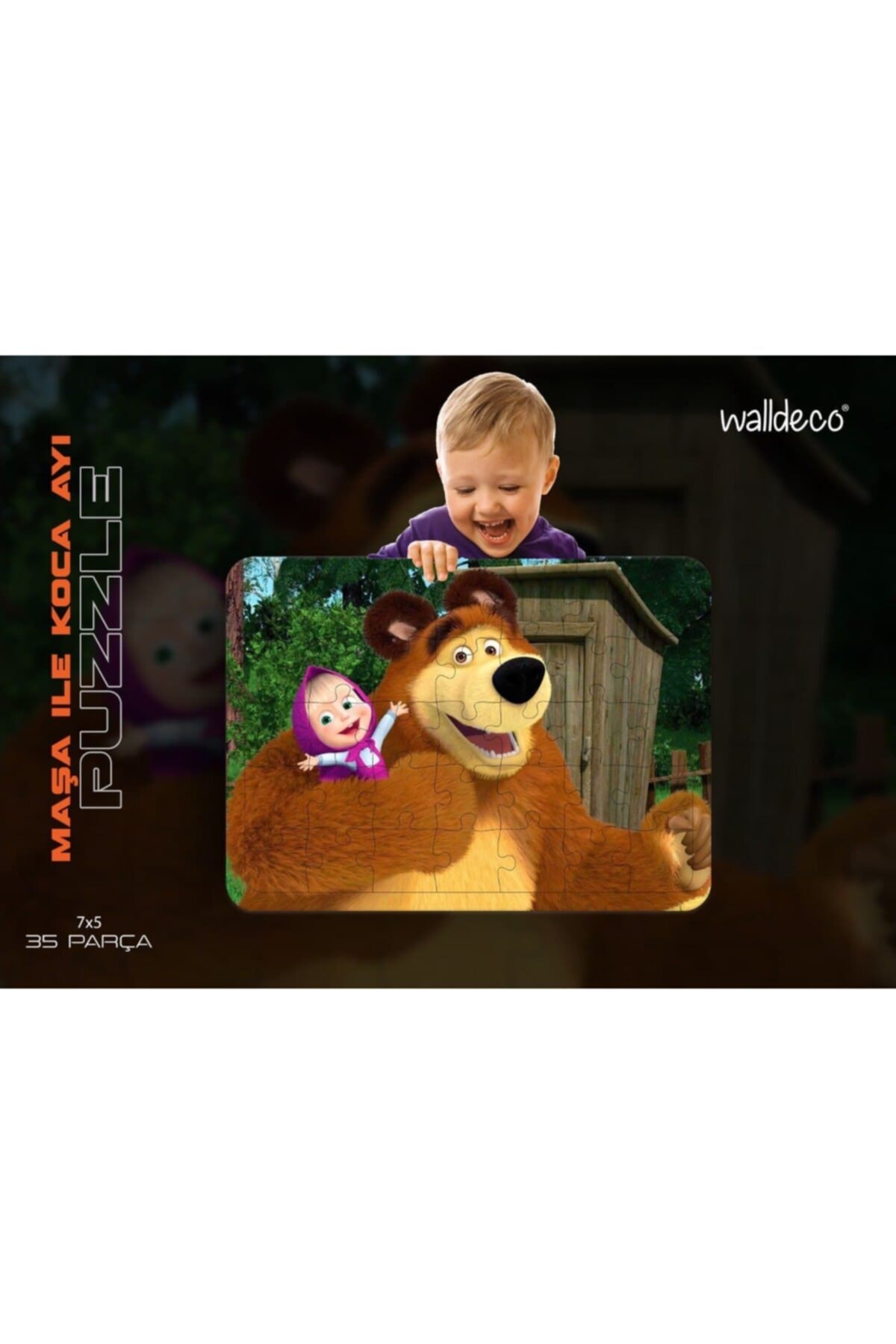 Walldeco Maşa Ile Koca Ayı 35 Parça Ahşap Çocuk Puzzle