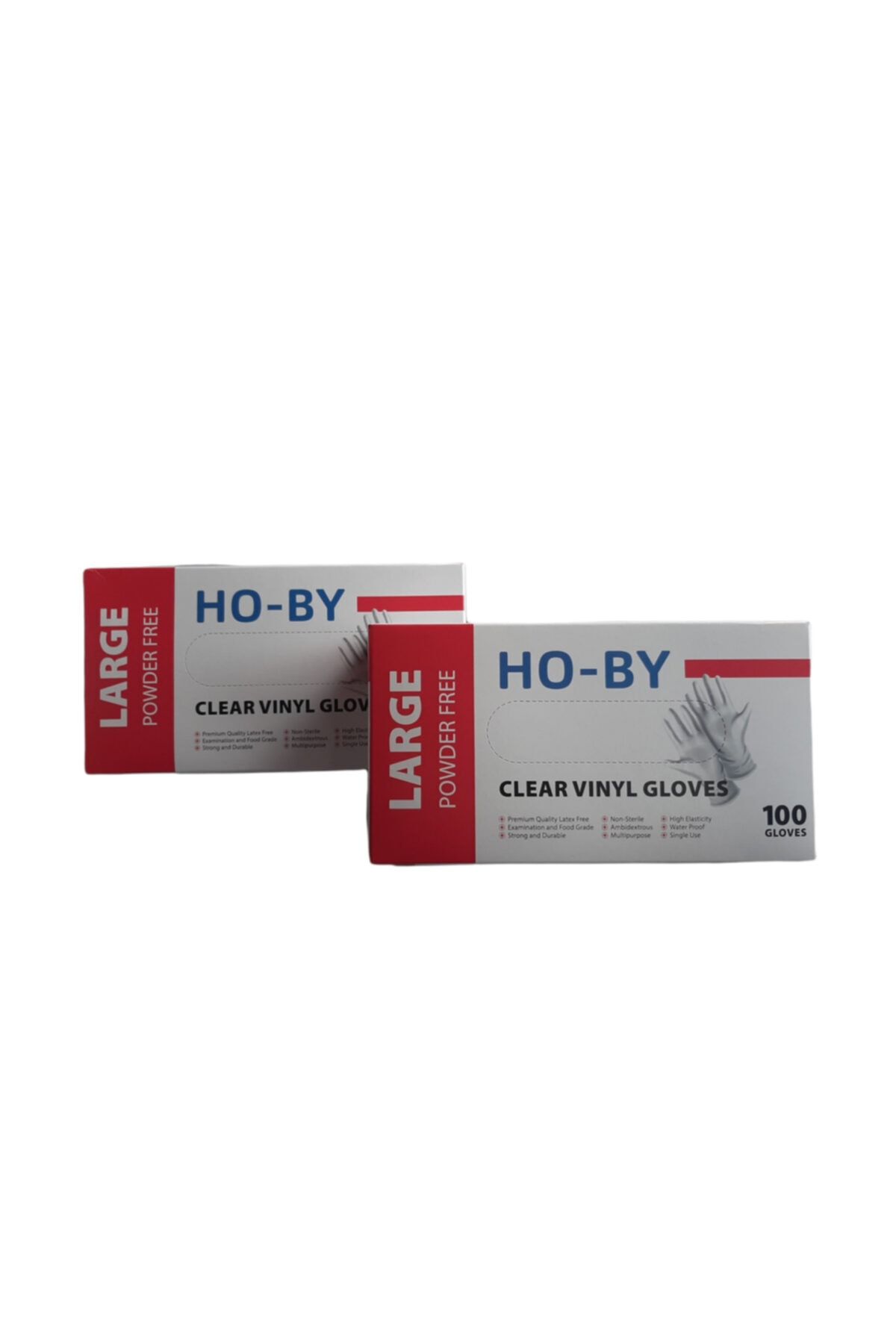 HOBY Vinil Pudrasız Eldiven Large 2'li Paketx100