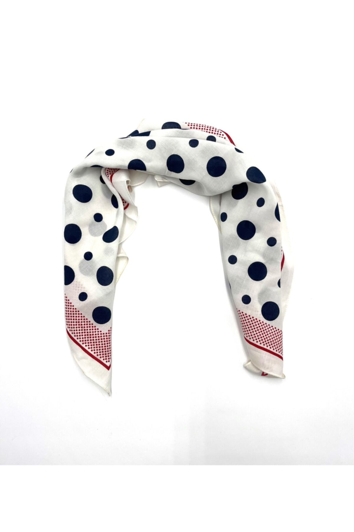 Naz Ipek Puantiyeli Pamuklu Bandana Fular