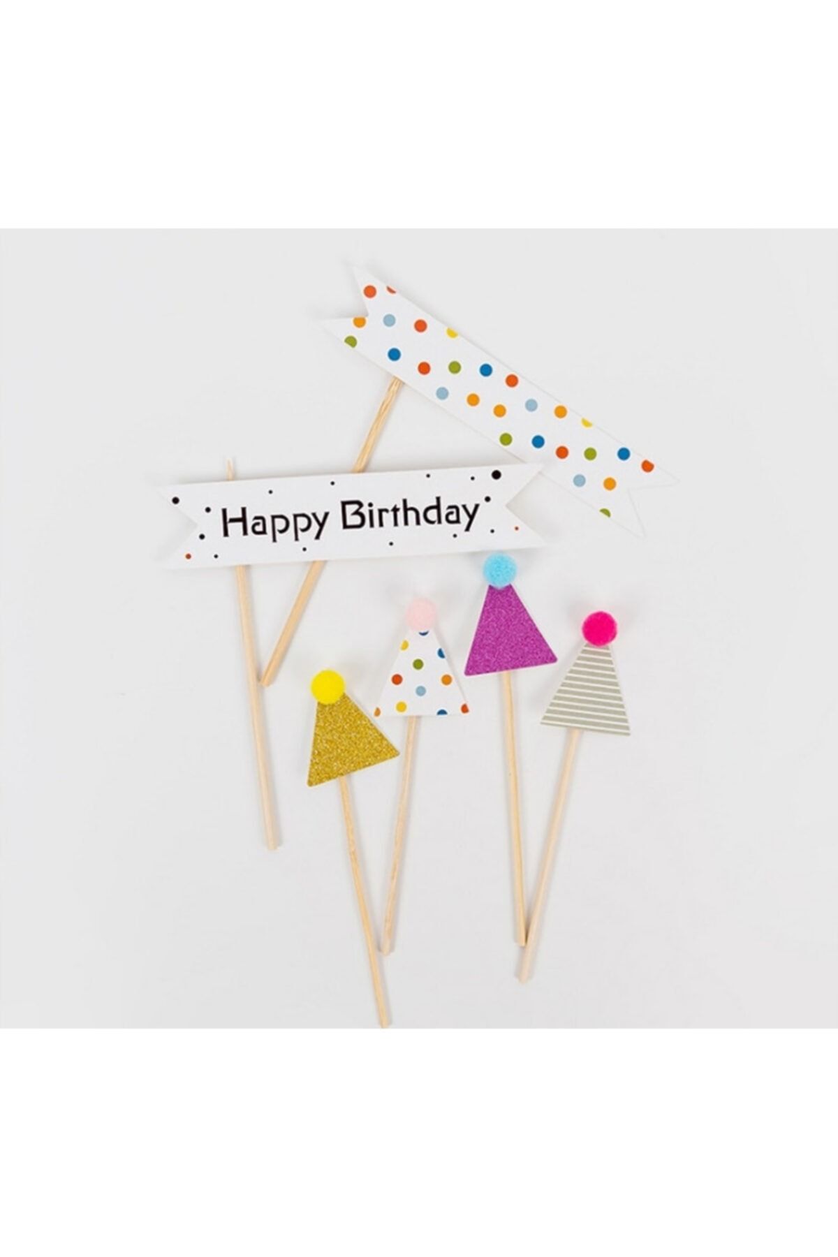 Colorofstory Happy Birthday 6'lı Pasta Dekoru