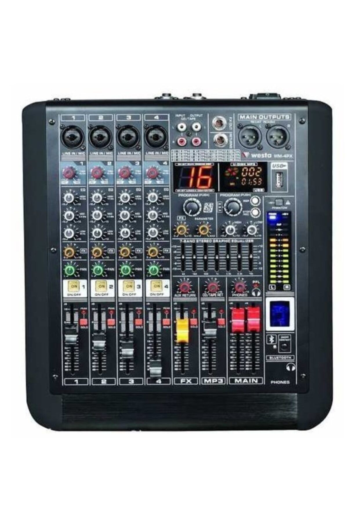 SİYAH Westa Wm-4px 2x280 W Power Mikser