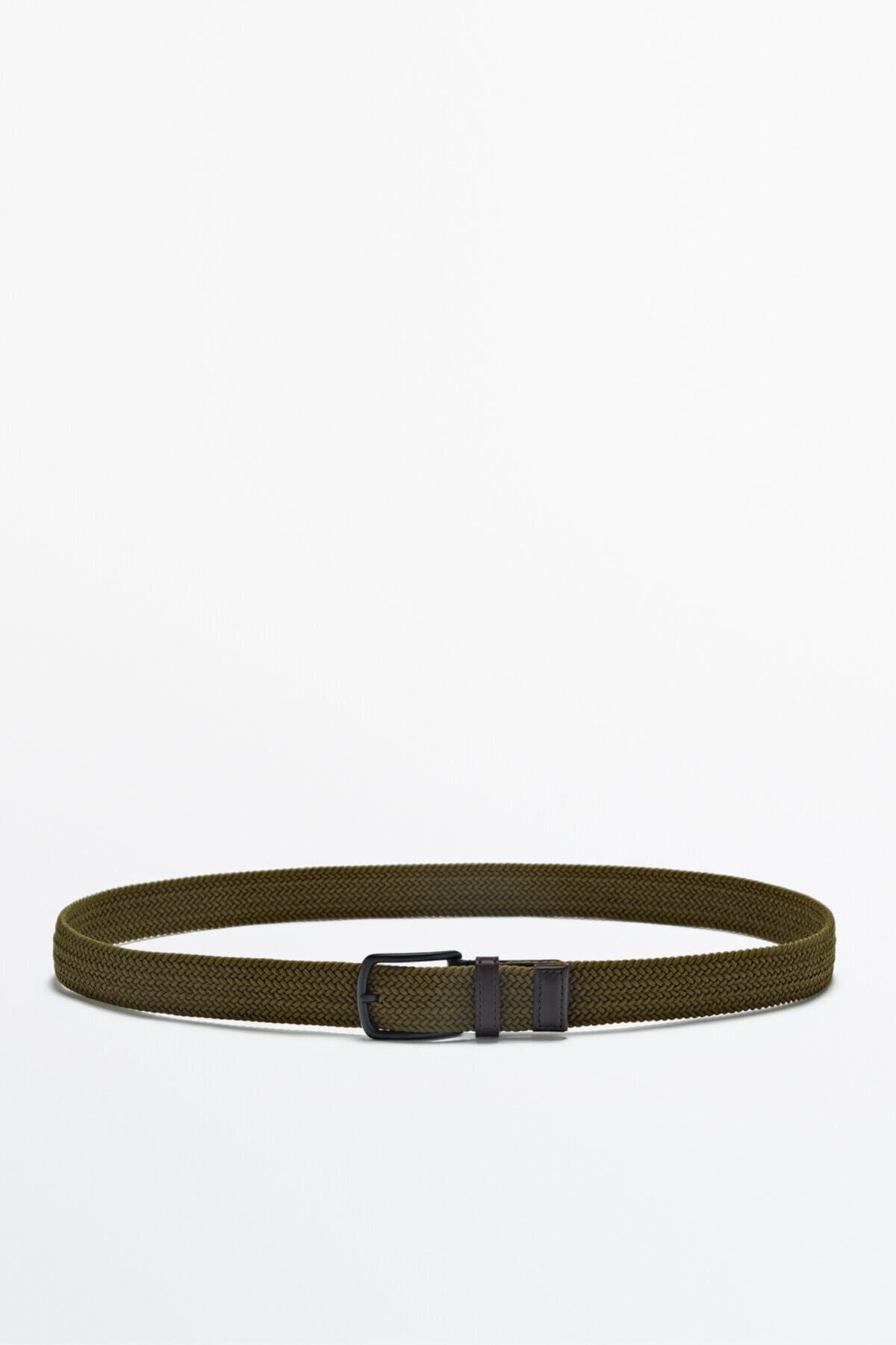 Massimo Dutti Deri Detaylı Streç Kemer