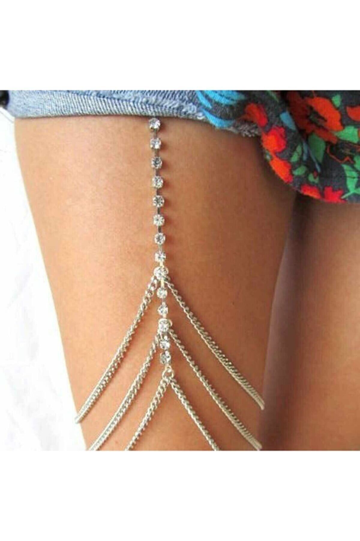 Classy Zirkon Pırlanta Taşlı Bacak Aksesuarı Leg Accessory