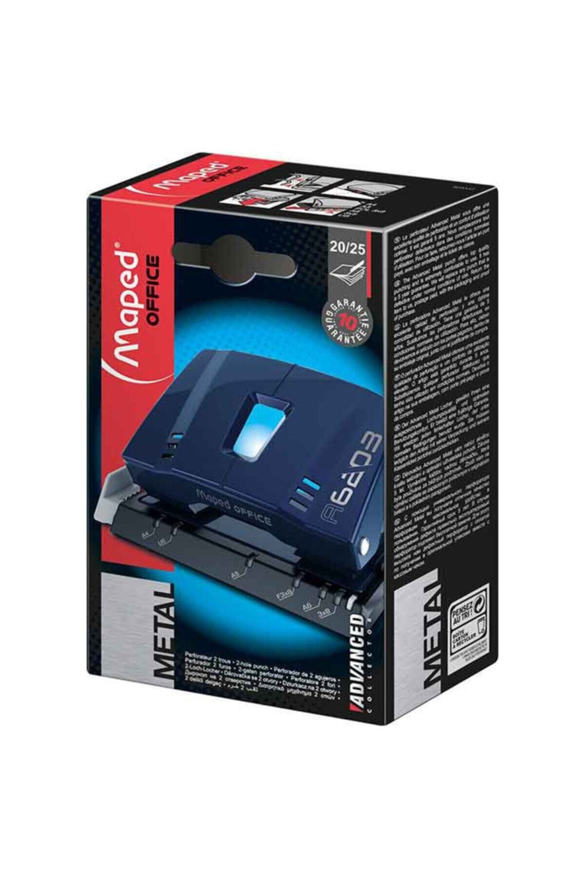 Maped Advanced Mavi 20/25 Sayfa Metal Delgeç 620312