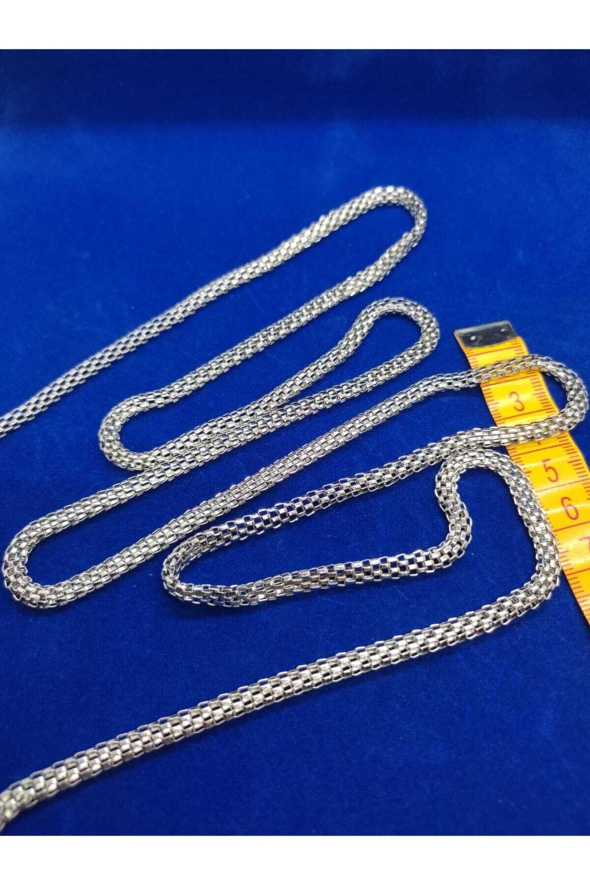 DENESEMMİ Kolye Zinciri Çanta Zinciri Gümüş Rengi 0.5mm Zincir 1 Metre