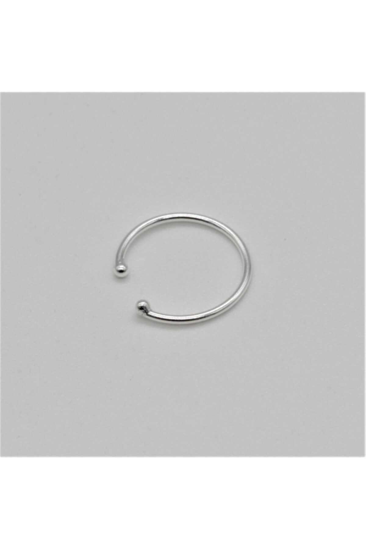 ROZA ACCESSORIES 925 Ayar Gümüş Hızma. Gri, Fake Halka. Sıkıştırmalı Hızma.