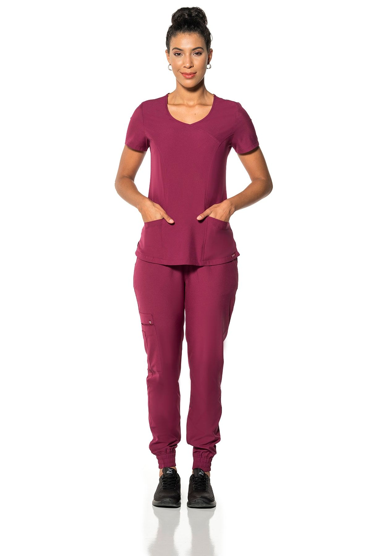 Comfy Master 4 Yöne Likralı Ütü Istemeyen Doktor Hemşire Cerrahi Nöbet Scrubs Forma Takımı Mürdüm