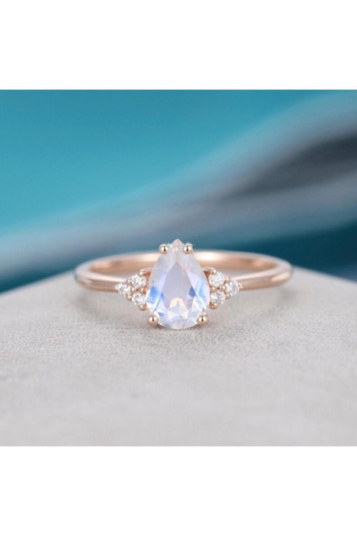 Sas Diamond Pırlantalı Ay Taşı Yüzük