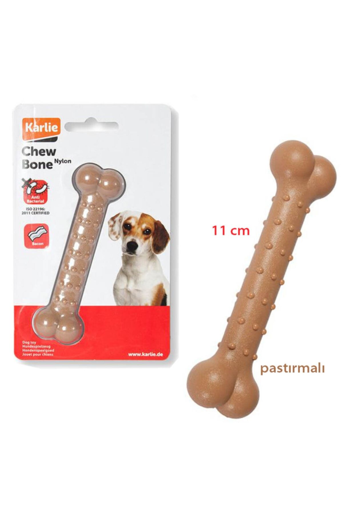 thepassioniz Karlıe Naylon Çiğneme Kemiği Pastırmalı 11cm