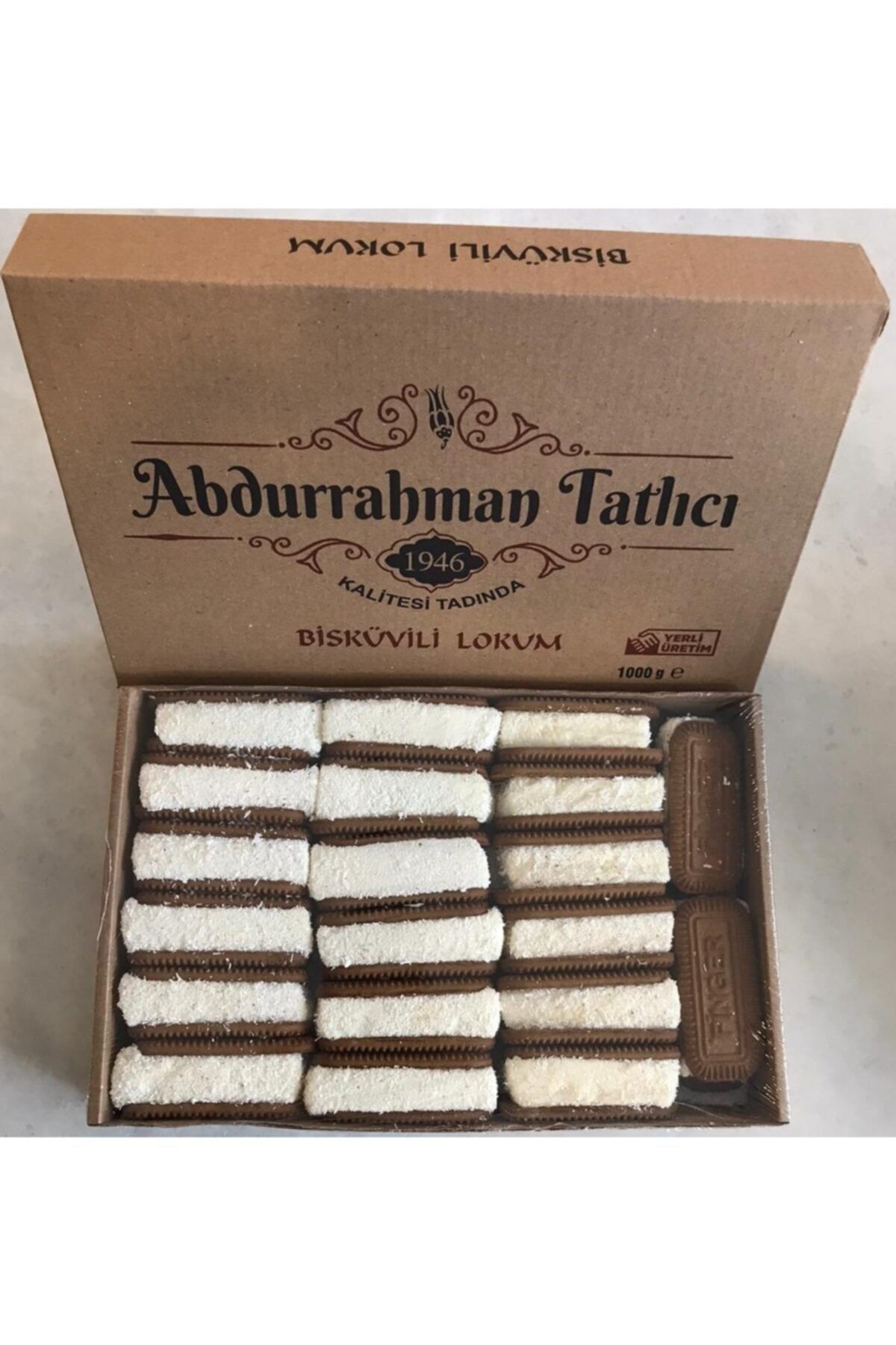 Abdurrahman Tatlıcı Bisküvili Lokum Sultan 1000 Gr Kakaolu