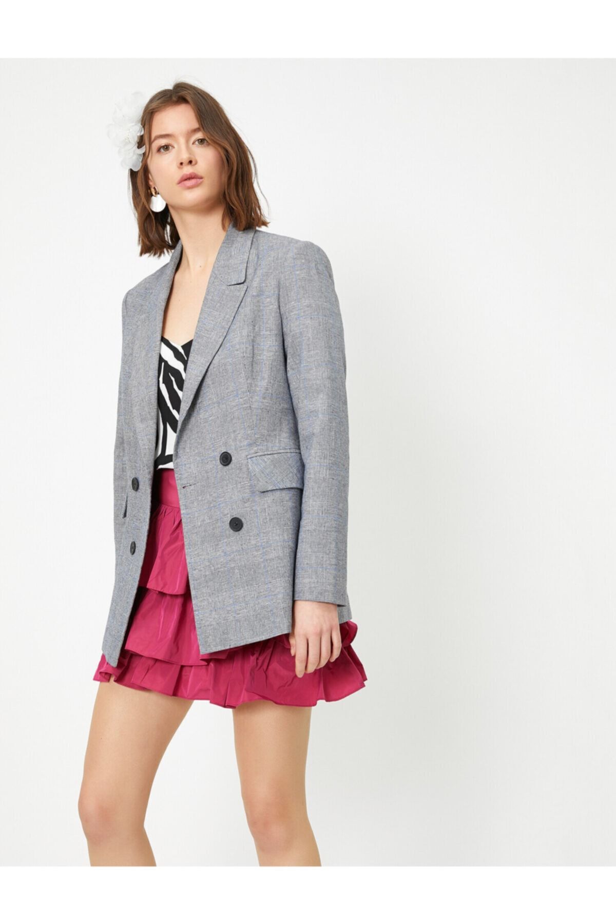 Koton Kadın Kruvaze Blazer Ceket