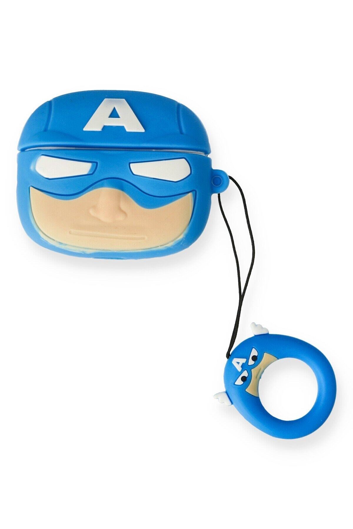FIRATSHOPHING Newface Airpods Pro Uyumlu Karakterli Silikon Kılıf Captain America