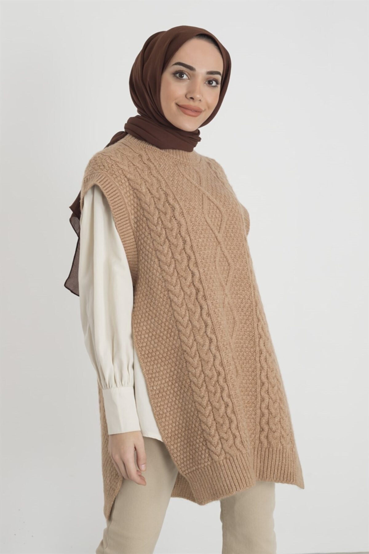 moda ala Bağlamalı Süveter Toprak