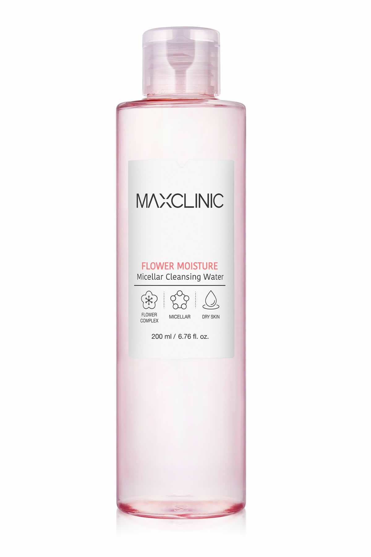 MAXCLINIC Kuru Ciltler İçin Nemlendirici Temizleme Suyu Micellar Cleansing Water Flower Moisture