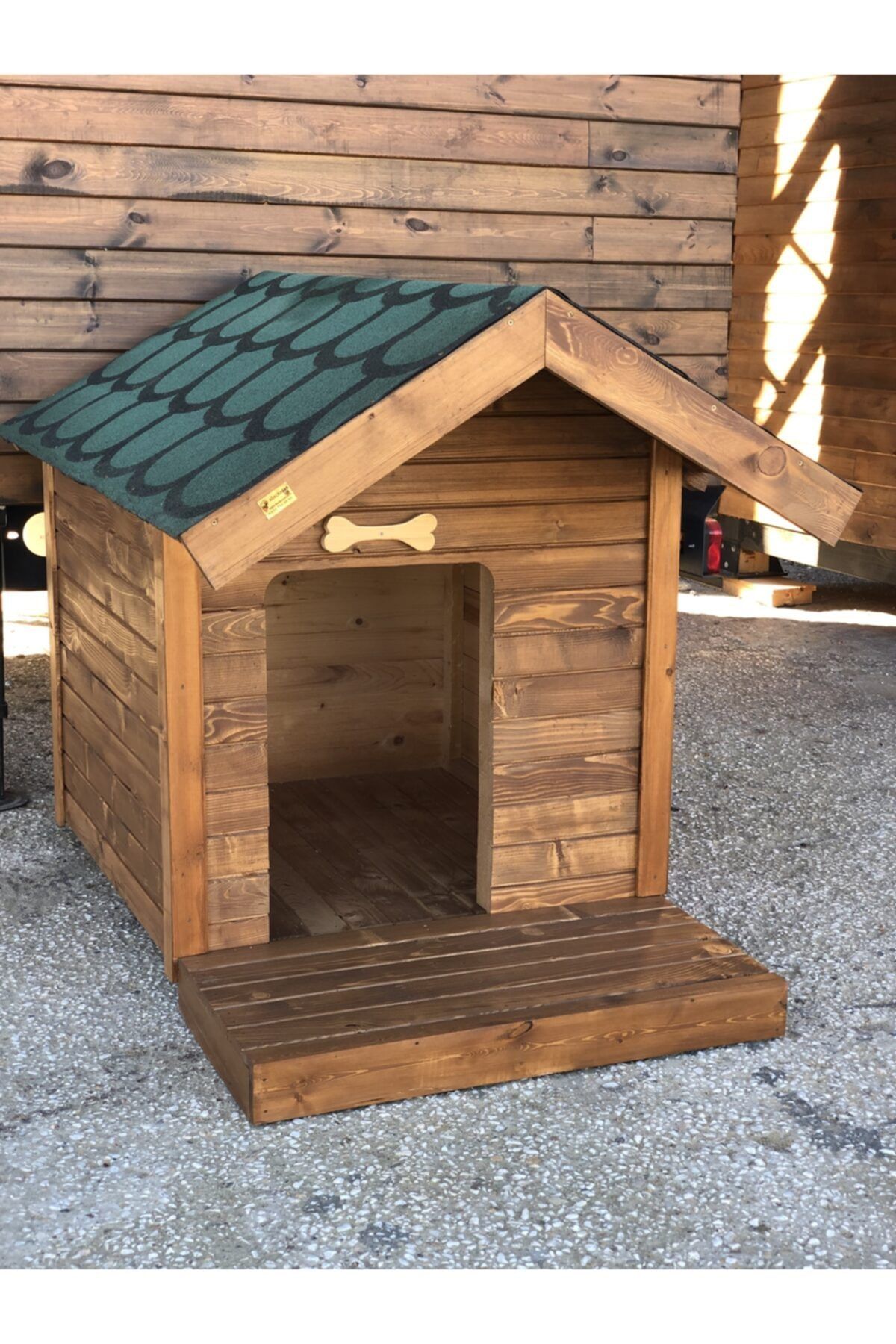 Ağaçkakan Köpek Kulübesi Ahşap M Boy