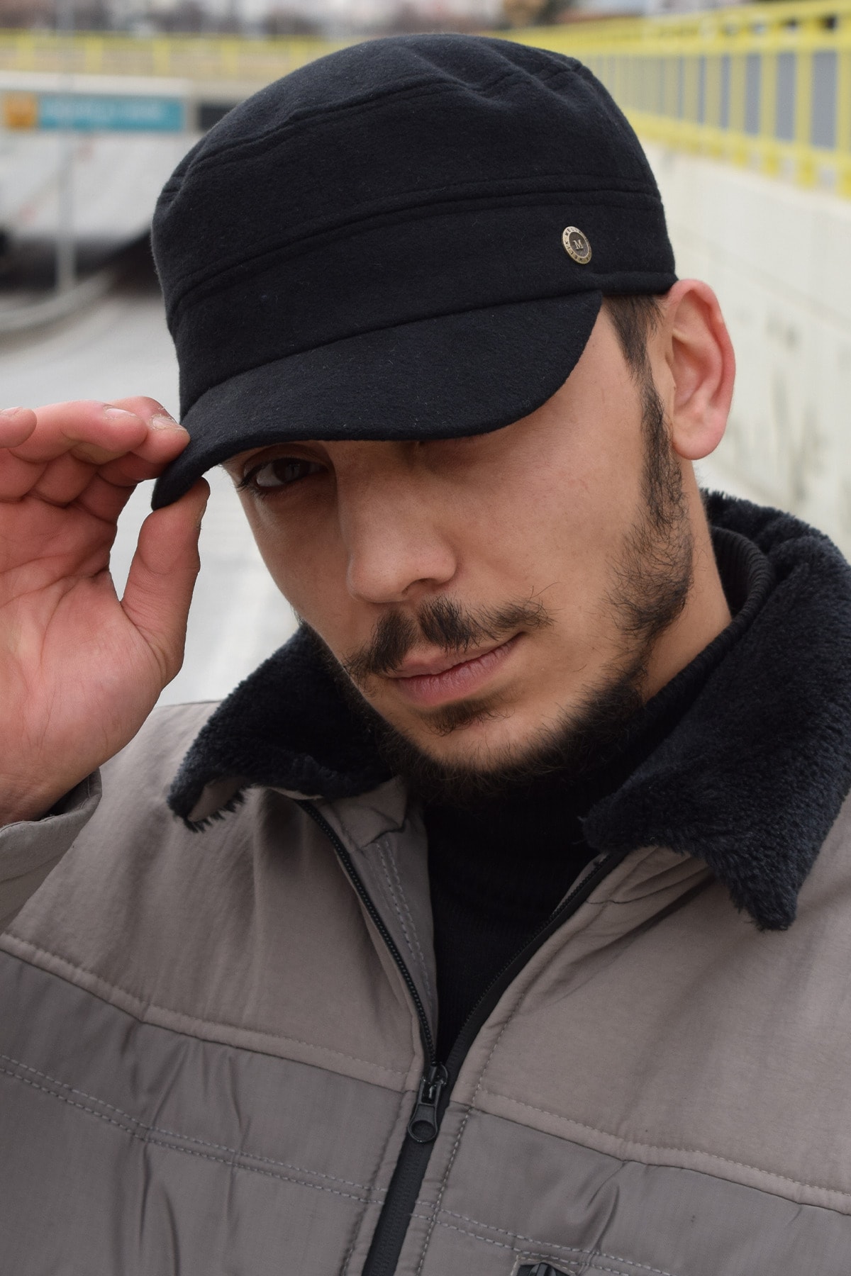 Göksu Şapka Siyah Kışlık Kastro Kep Castro Kep Polar Astarlı Şapka