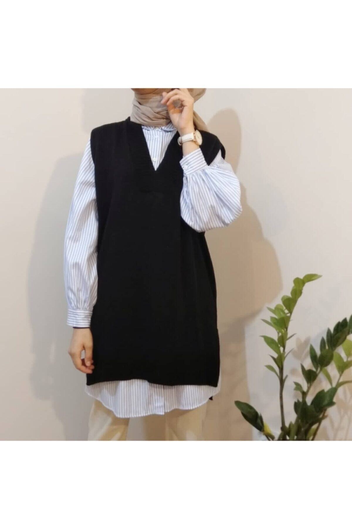 Bymerveurker Kadın Siyah Süveter