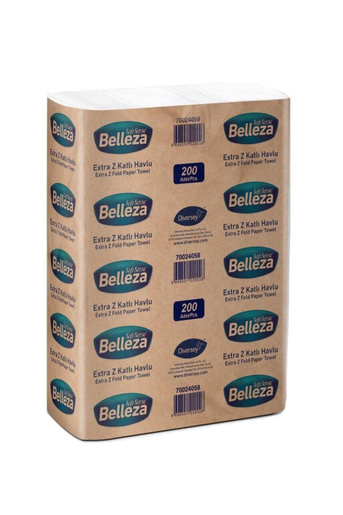 BELLEZA Extra Z Katlama Kağıt Havlu 20,5x21,5 Cm 200'lü 12 Paket 28274