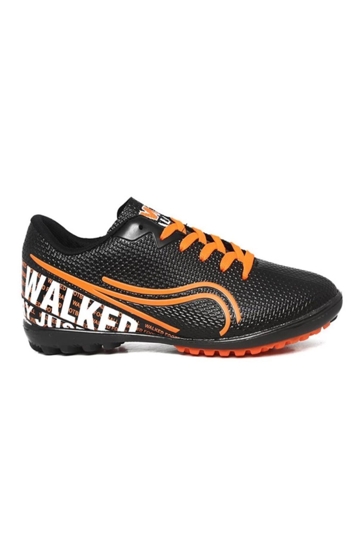 Walked Erkek Çocuk Siyah Halısaha Futbol Ayakkabı T704