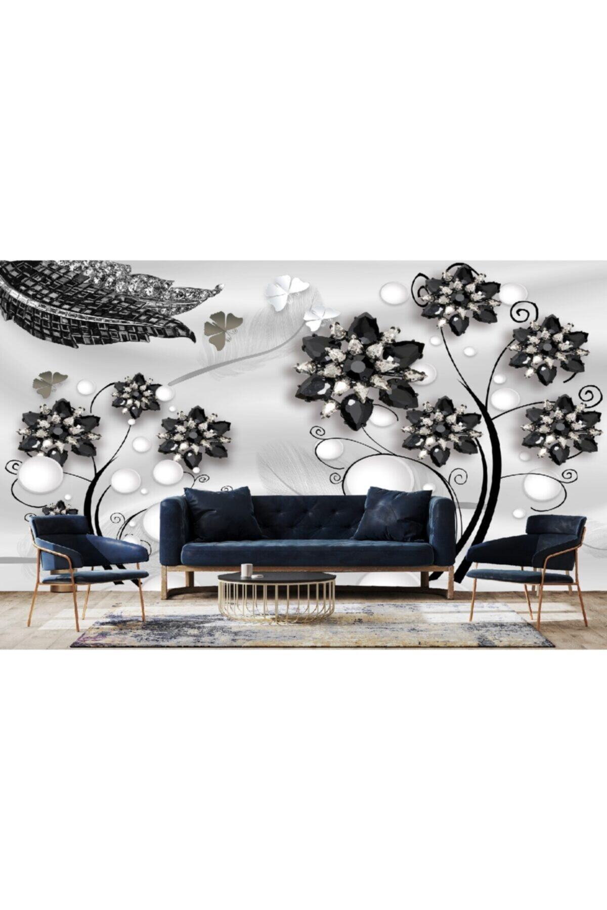 umut gergi tavan 3 Boyutlu Çiçek Desenli Duvar Kağıdı Tek Parça