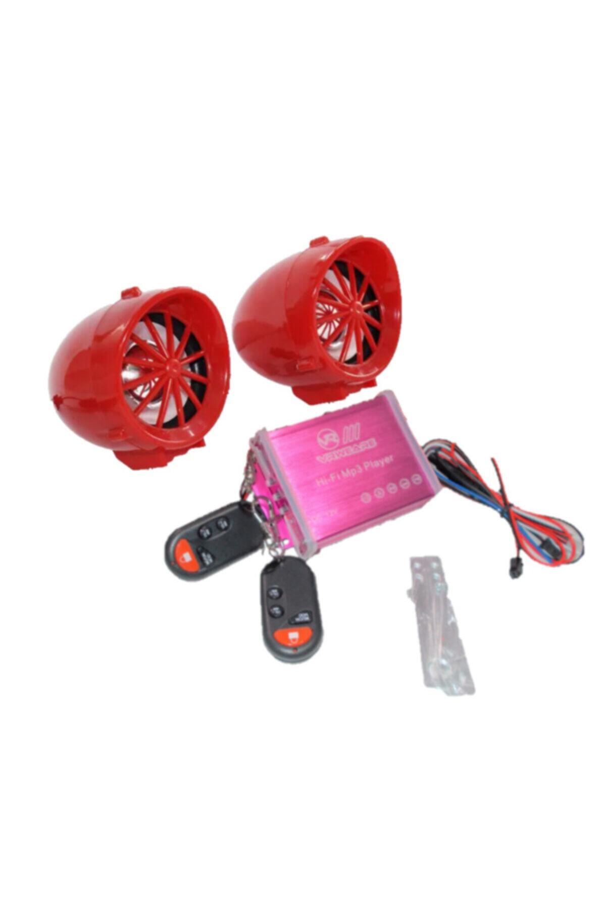 MTO Motosiklet Alarm Seti Bluetooth'lu Kırmızı